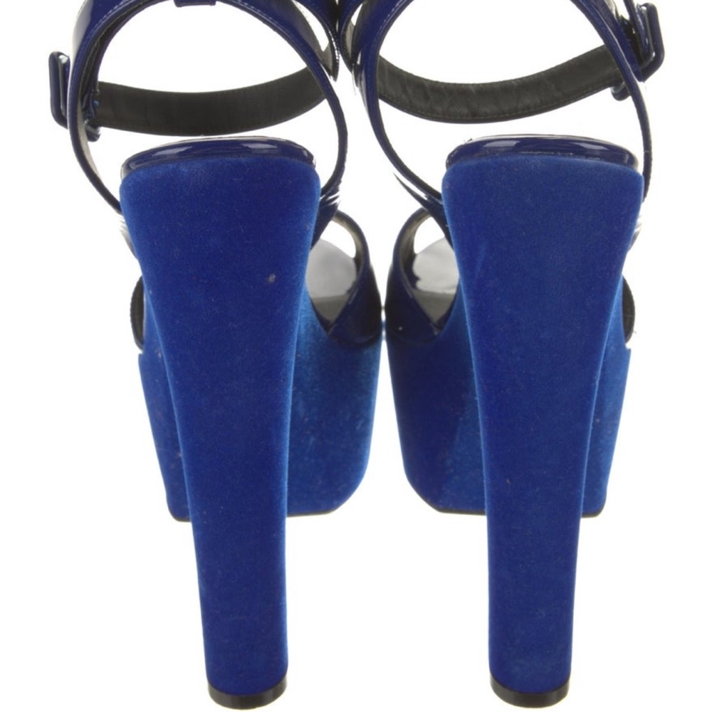 Giuseppe Zanotti Navy Platform Sandals - Picture 4 of 5